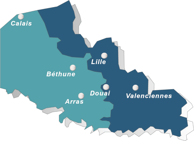 compétence territoriale sur le Nord et Pas-de-Calais